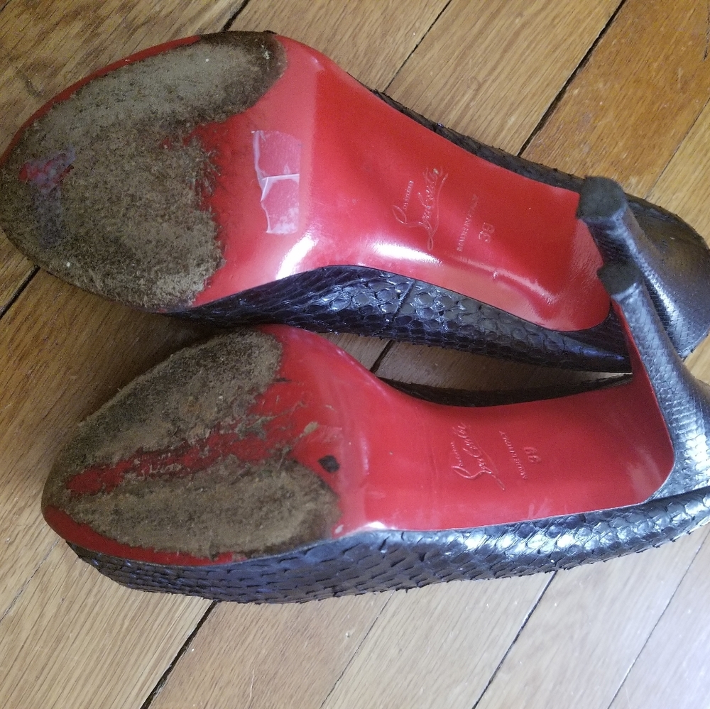 Christian Louboutin Python Heels 100% Authentic - image 8